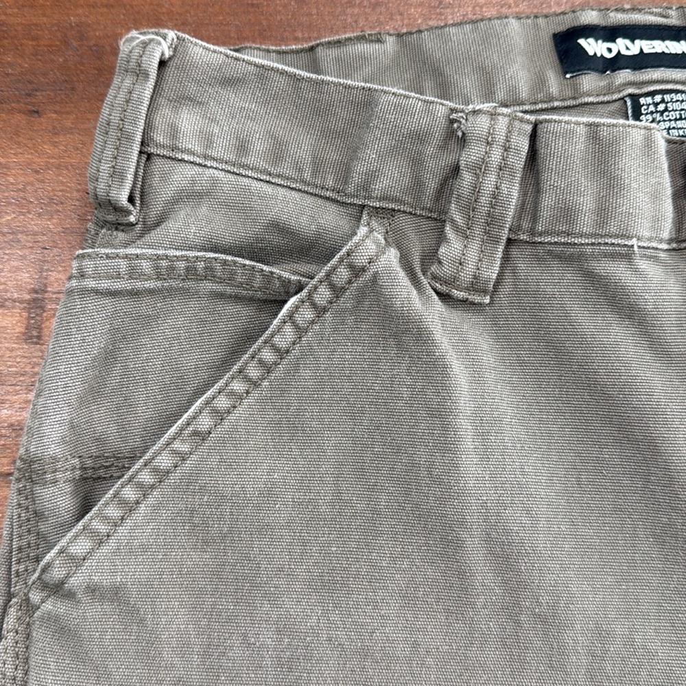 Wolverine Pants Mens 30/30 Canvas Workwear Skater Y2K Olive Hiking 90s Grunge‎ - Picture 4 of 12